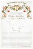 Quaker Marriage Certificate - Flower Garland (watercolor eggshell)