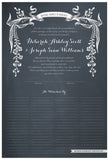 Quaker Marriage Certificate - Wild Flowers (chalkboard slate blue)