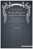 Quaker Marriage Certificate - Wild Flowers (slate blue)