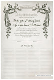 Quaker Marriage Certificate - Wild Flowers (watercolor ascot gray)