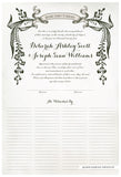 Quaker Marriage Certificate - Wild Flowers (watercolor eggshell)