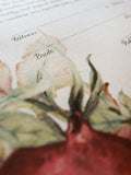 Signature Ketubah Design (Bookcloth) Watercolor Pomegranates