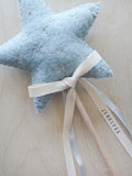 Soft Blue Flower Girl Star Wand - Free Shipping