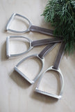 Pewter Equestrian Stirrup Ornament with Velvet Ribbon - Free Shipping