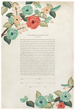 Signature Ketubah - Blooming Branches on Washi Paper