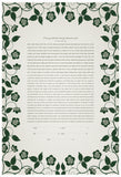 Signature Ketubah - Blooming Garden on Bookcloth