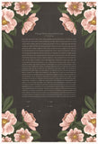 Signature Ketubah - Blooming Roses on Bookcloth