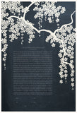 Signature Ketubah - Falling Blossoms on Washi Paper