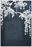 Signature Ketubah Design (Cotton Paper) Falling Blossoms