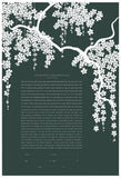 Signature Ketubah Design (Bookcloth) Falling Blossoms