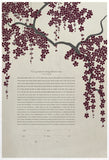 Signature Ketubah Design (Washi Paper) Falling Blossoms