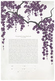 Signature Ketubah Falling Blossoms