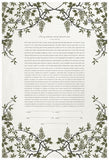 Signature Ketubah - Grapevines on Bookcloth