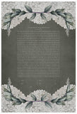 Signature Ketubah - Green Laurel on Bookcloth