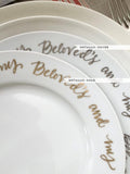 Wedding Calligraphy Cake Plates