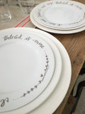 Wedding Calligraphy Cake Plates