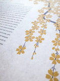 Signature Ketubah Design (Cotton Paper) Falling Blossoms