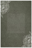 Signature Ketubah Design (Cotton Paper) Peony Corner