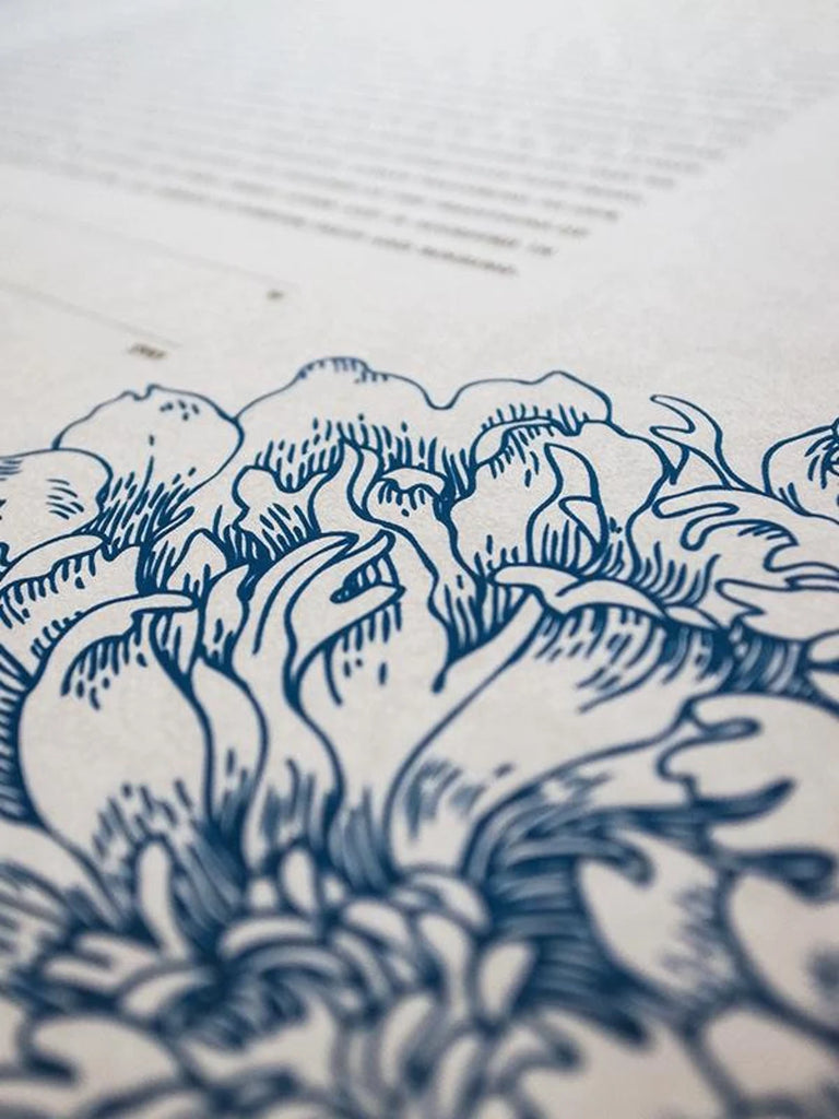 Signature Ketubah Peony Corner
