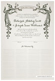 Quaker Marriage Certificate - Wild Flowers (ascot gray)