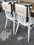Mazel Tov Simcha Chair Backings (burlap) - Free Shipping