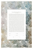 Ketubah Papercut - Tropical Frame (Printed Border)