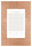 Ketubah Papercut - Chevron Lines (Metallic Border)