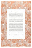 Ketubah Papercut - Tropical Frame (Metallic Border)