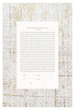 Ketubah Papercut - Lace Leaves (Metallic Border)
