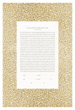 Ketubah Papercut - Lace Leaves (Metallic Border)