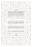 Papercut Ketubah Blooming Garden on Washi Paper