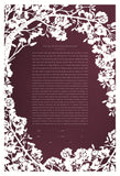 Papercut Ketubah Cherry Blossoms on Washi Paper