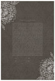 Signature Ketubah Design (Cotton Paper) Peony Corner