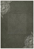 Signature Ketubah - Peony Corner on Washi Paper