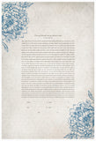 Signature Ketubah Design (Bookcloth) Peony Corner