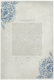 Signature Ketubah Design (Washi Paper) Peony Corner