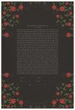 Signature Ketubah Design (Bookcloth) Pomegranate Branches