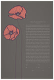 Signature Ketubah - Poppies on Bookcloth