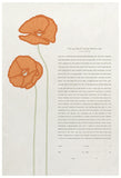 Signature Ketubah - Poppies on Washi Paper