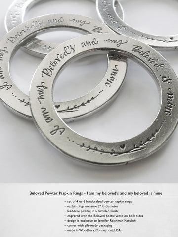 Beloved Pewter Napkin Rings