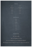 Quaker Marriage Certificate - Folk Garland (chalkboard slate blue/red flowers)