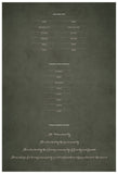 Quaker Marriage Certificate - Folk Garland (parchment moss/red flowers)