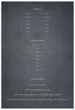 Quaker Marriage Certificate - Blooming Peonies (parchment slate blue)