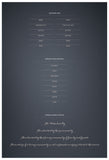 Quaker Marriage Certificate - Blooming Peonies (slate blue)