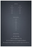 Quaker Marriage Certificate - Wild Flowers (slate blue)
