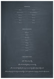 Quaker Marriage Certificate - Wild Flowers (chalkboard slate blue)