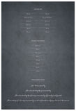 Quaker Marriage Certificate - Wild Flowers (parchment slate blue)