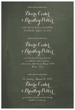 Quaker Marriage Certificate - Folk Garland (chalkboard moss/vanilla flowers)