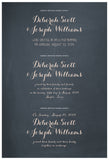 Quaker Marriage Certificate - Flower Garland (chalkboard slate blue)