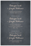 Quaker Marriage Certificate - Flower Garland (parchment slate blue)